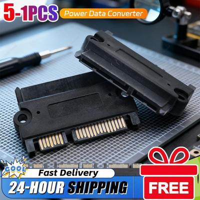 1-5PCS 22Pin 7+15 Male To Female Converter Head SATA Male To Female Straight Head SATA To SATA Converter SATA To SATA Adapter