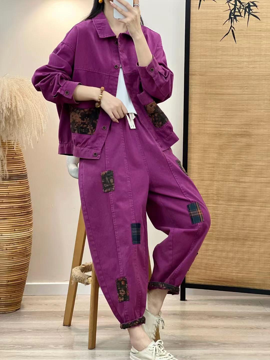 

Весна 2025 г. Женский свободный повседневный кардиган в корейском стиле в стиле пэчворк с длинными рукавами One Size