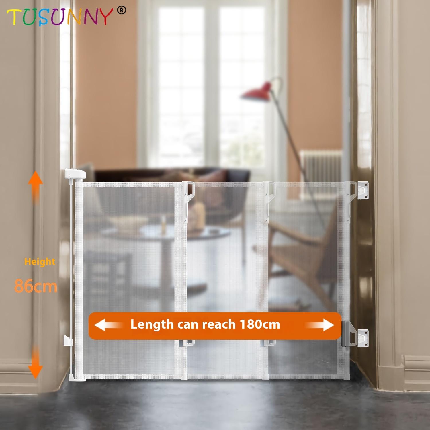 

Extendable Cat Dog Gate for Stairs Safety Barrier Pet Door Fence Adjustable Home Security Indoor Outdoor