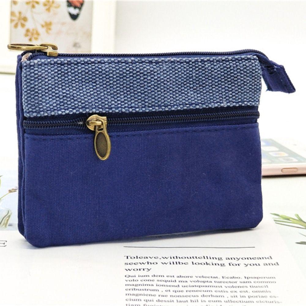 Damen Kurzes Portemonnaie Baumwolle Münzbörse Weiblich Stoff Mini Geldbörse Kartenetui Damen Kleine Handtasche für Frauen Mädchen