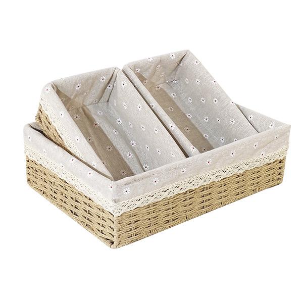 Storage Basket Woven Frame Storage Basket Desktop Toys Miscellaneous Items Snacks Storage Box Storage Basket