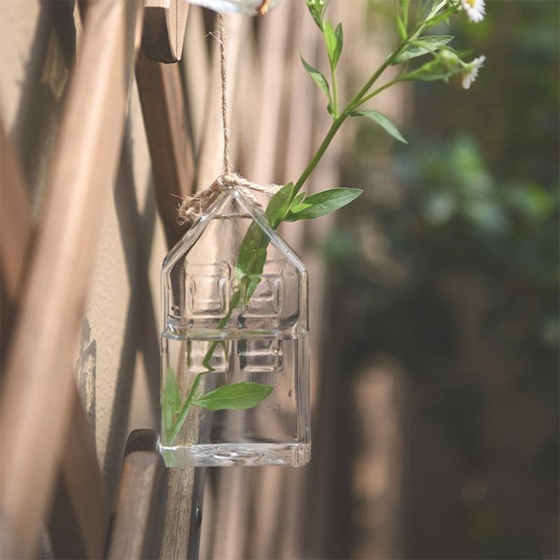 62KD House Glass Vase Hydroponics Vase Dried Flower Bottle Decoration Gift