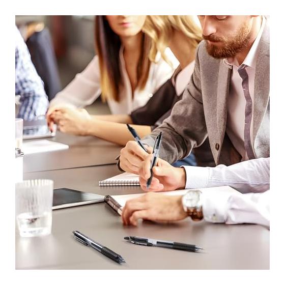 Shuttle Art Gel Ballpoint Pen Gel Pen Retractable Black 0.7mm Pack of 100 Durable Large Capacity Quick Dry Notebook Illustration Sketch Office Use