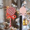 Christmas Decoration Supplies, Red Lollipop Pendant, Bow Simulation Candy, Children's Gift, Colored Candy