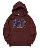 New York City Hoodie-Burgundy