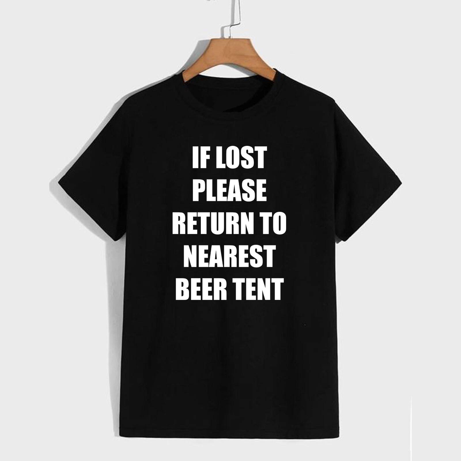 

If Lost Please Return Unisex T Shirt - Funny Slogan Drinking Bar Pub 4XL