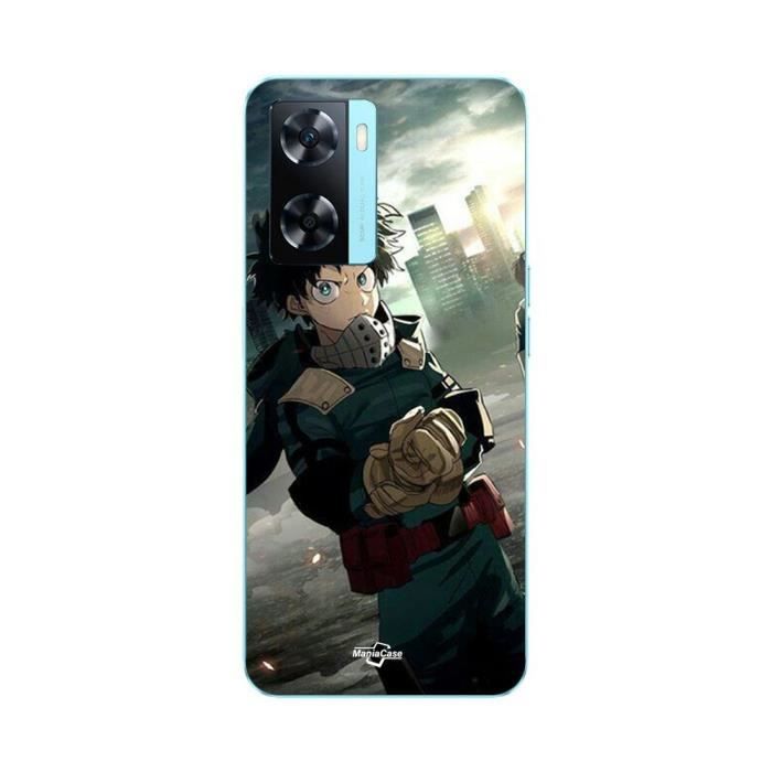 Coque pour Oppo A57s 4G - Maniacase - My Hero Academia - Souple - Noir - Anime