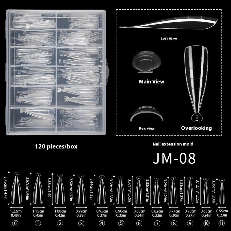 

100/120 шт./коробка Полное покрытие Скульптурные типсы для ногтей Накладные ногти для наращивания Быстросоздающая форма Ложные типсы для инструмента для маникюра