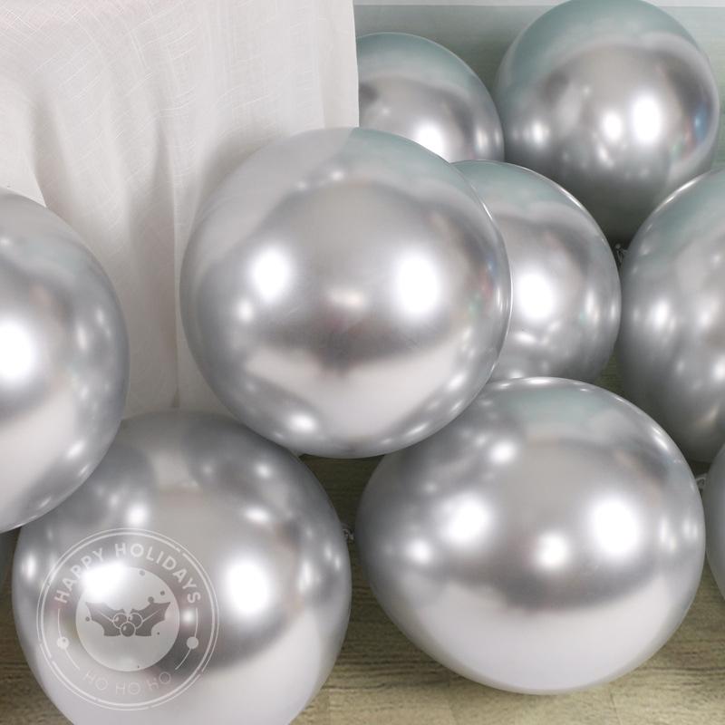 5-30pcs/lot Chrome Metal Balloon Large Latex Balloons Gold Silver Green Birthday Party Wedding Christmas Decor Helium Balloon