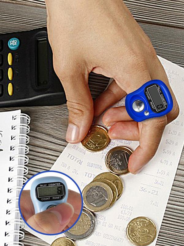 Electronic Digital Finger Ring Tally Counter LED Electronic Handheld Tally Counter Resettable Finger Tally Counter Clicker