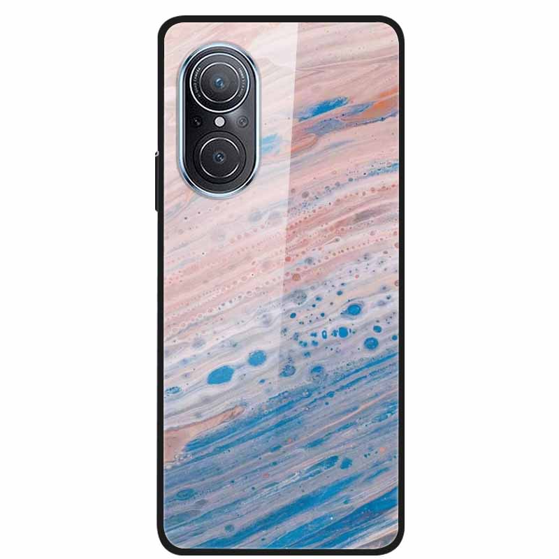 For Huawei Nova 9 10 Case Marble Tempered Glass Cover Hard Back Case For Huawei Nova9 10 SE Capa Nova10 Shockproof Funda Coque