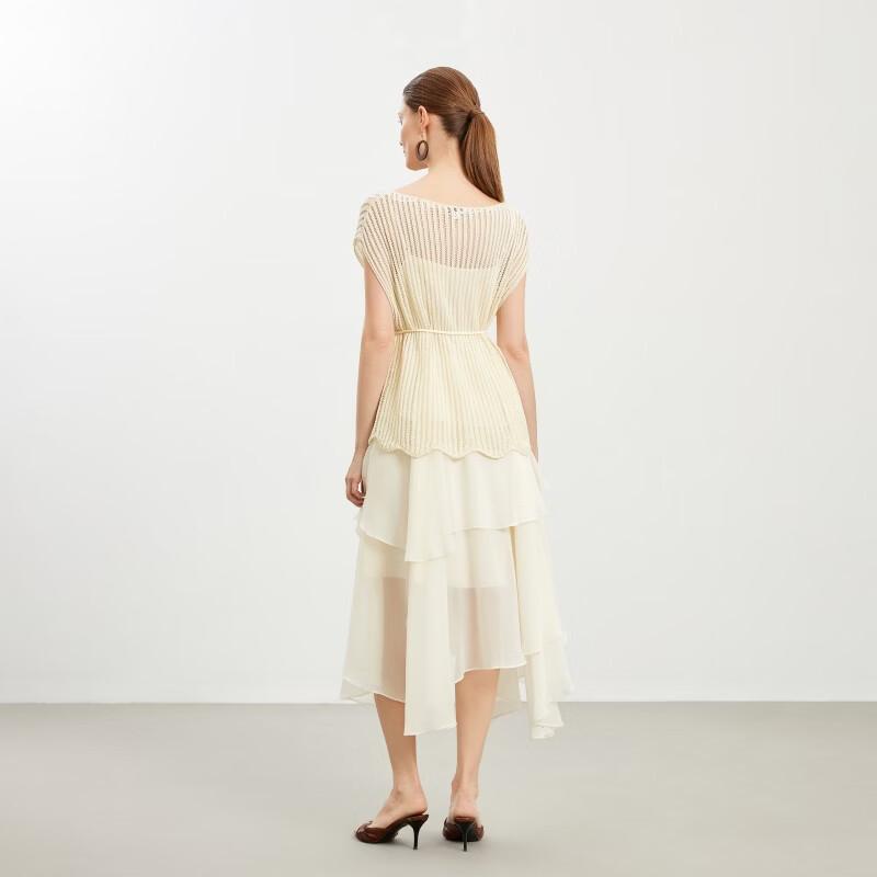 Vero Moda Ruffle Hem A-Line Midi Dress