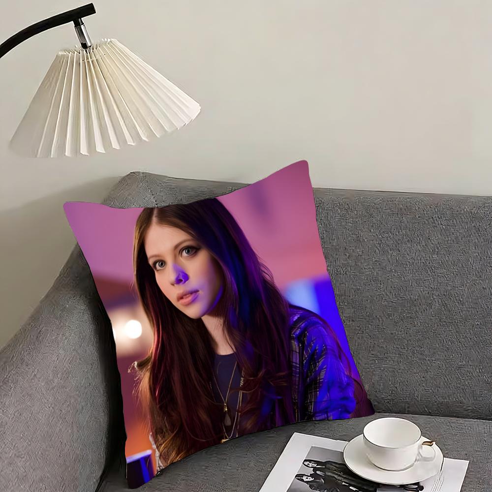 M-Michelle T-Trachtenberg Kuddfodral Vändbart Plyschkuddfodral – För bil, soffa, sovrum, perfekt som present.