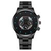 Popular GENEVA Three-eye Men's Watch Men's Watch Steel Belt Business Fashion Calendar Quartz Watch Men's