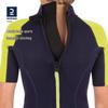 Decathlon vaikiškas violetinės-oranžinės spalvos šiltas vientisas hidrokostiumas