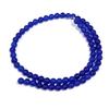 Natural Chalcedony Stone Beads Dark Blue Round Loose Spacer Jades Stone Beads For Jewelry Making Bracelets Necklace Accessories