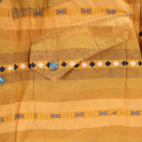 Indian Toyo Enterprise Border Pattern Short Sleeve Western Shirt M Men's Used