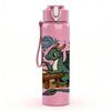1PC Forest Dragon Wooden Desk Art 750ml Color Plastic Sports Water Bottle Leakproof Flip Straw Lid Suitable for Sports Office Home Use