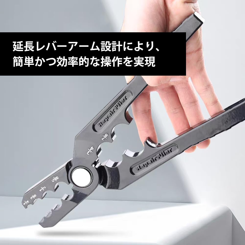 Copper Pipe Repair Pliers for Copper Pipe Pipe Repair Water Supply and Plumbing Repair Copper Pipe Bending Aluminum Leverage 6-Hole Tool, Round-Hand