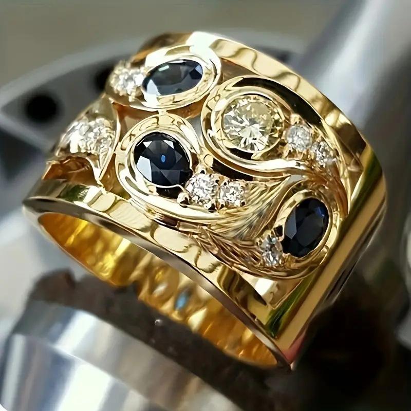 

Ветер Мода Широкое Кольцо Модные Аксессуары, Ажурное Кольцо с Цветочным Узором 11