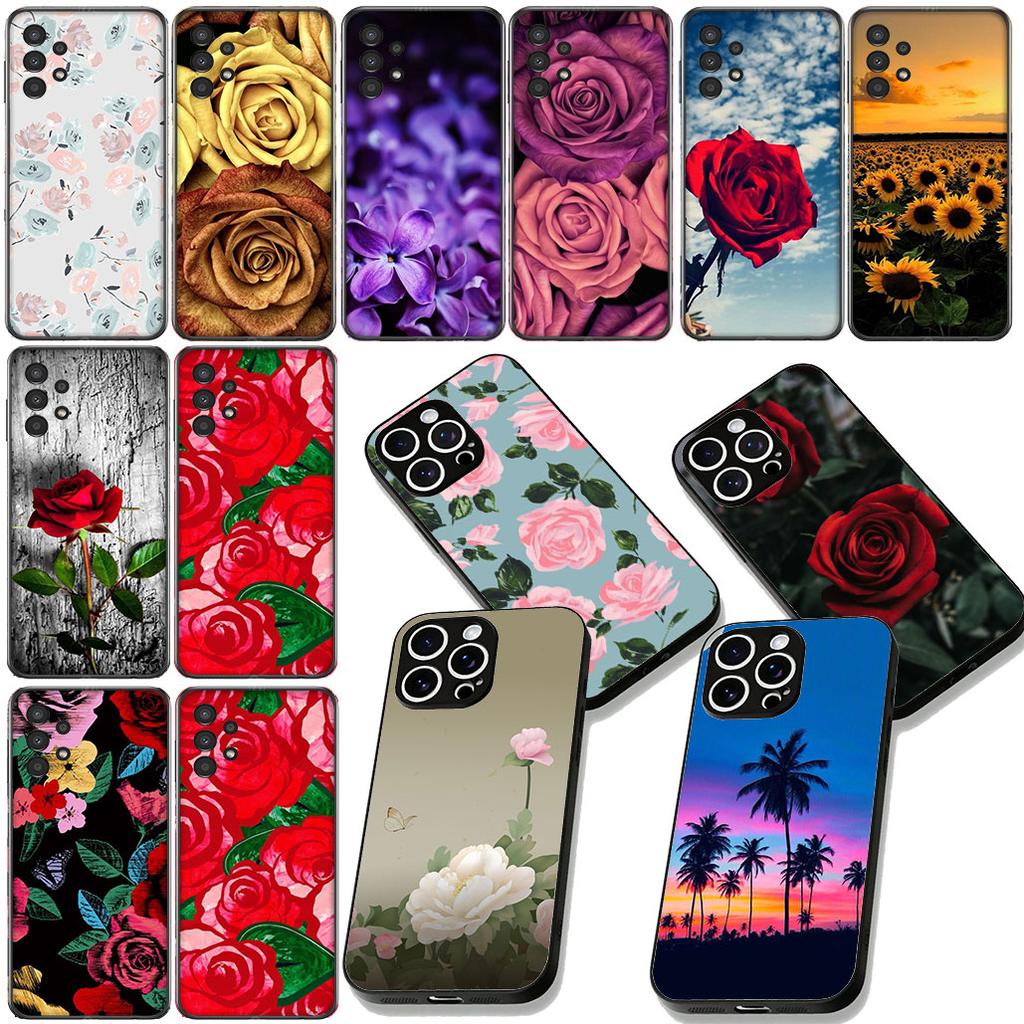 Rose Flower Peony Phone Case for Motorola Moto Edge 70 60 Fusion NEO Pro G Stylus G56 G96 G52 G04 G05 G64 G71 Protective Cover