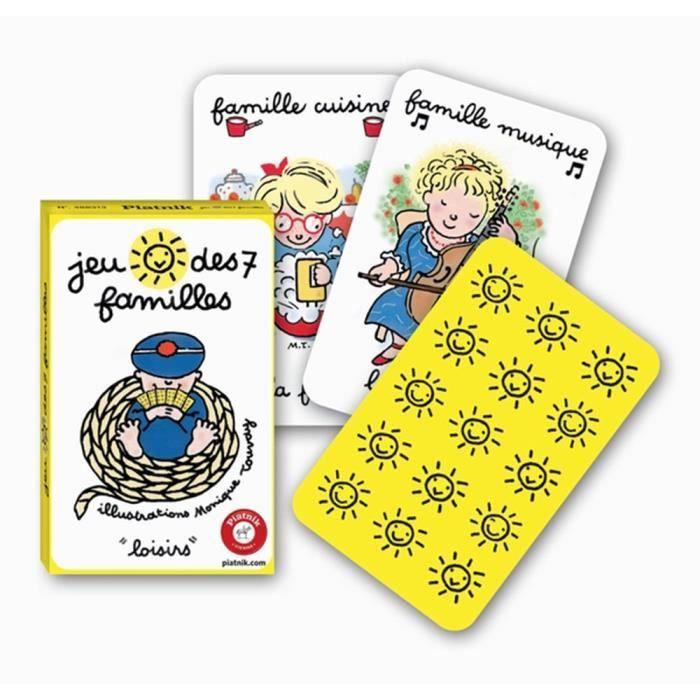 Brettspiel - PIATNIK - 7 Familien Spiel - Thema Freizeit - 42 Karten - 2 bis 6 Spieler