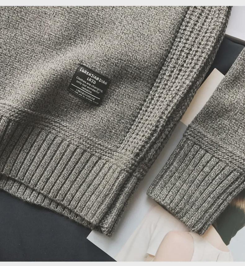 2023 Men's Trendy Thickened Korean-Style Sweater: Handsome, Versatile Knit Patch Design