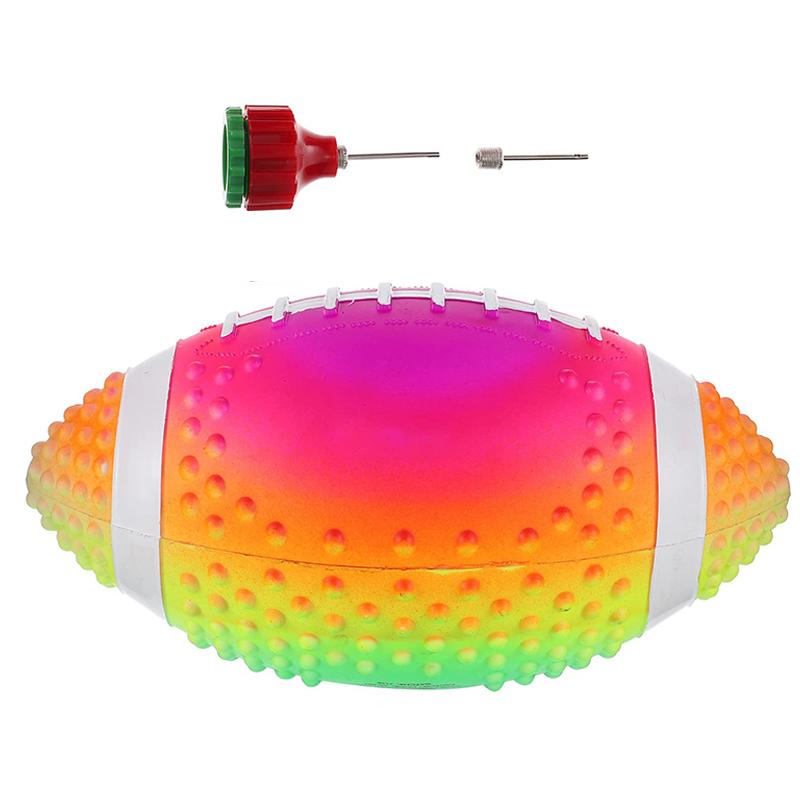 

1 Pcs Rainbow-colored Inflatable Rugby Ball And Beach Ball For Underwater Passing Diving And Entertainment In The Swimming Pool
