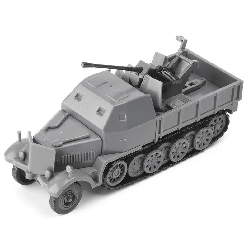 1/72 German SD.KFZ.7/2 Flak37 Half-track Anti-aircraft Armored Vehicle Military Model Toy Assembly A28