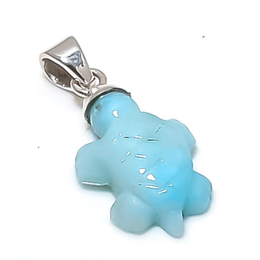 

Натуральный ларимар ручной работы, ювелирная подвеска из серебра 925 пробы, 1,18 Y7F52