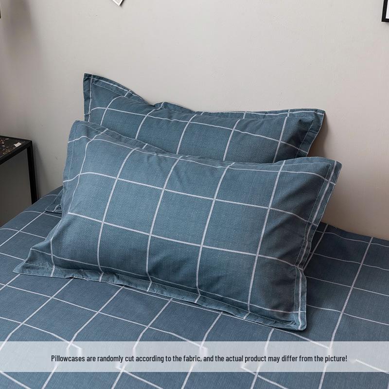 2025 Influencer Pillowcase Set - Pure Washed Cotton, Single 48×74cm, Ideal for Student Dorms, Set of Two