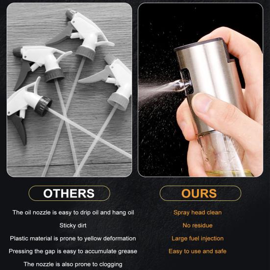 100ML Oil Sprayer Refillable Press Cooking Grilling Baking Frying Salad BBQ Olive Oil Dispenser Mister Spray Glass Bottle Kitchen Gadgets