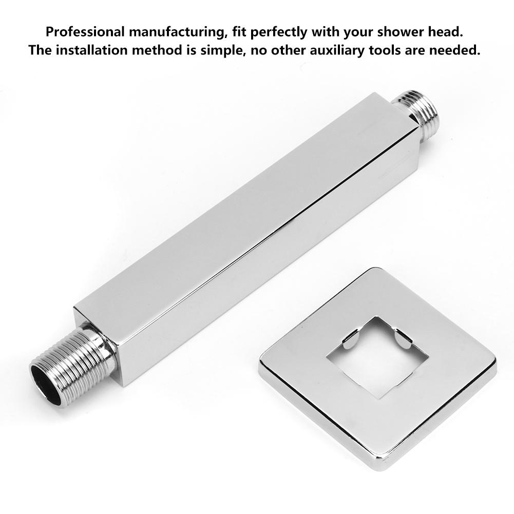 G1/2in Thread Wall Mounted Shower Arm Rod Tube Pipe Bathroom Accessories