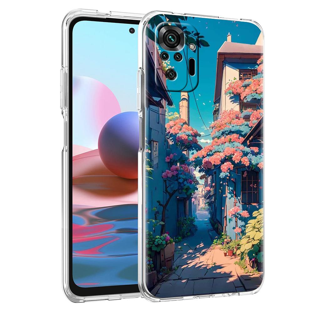 Japan Anime Landscape Phone Case For Xiaomi Redmi Note 12 4G 11 10 Pro 5G 10C 10S 9S 9 9T 8T 9C 9A 8 8A 7 K50 Gaming Clear Cover
