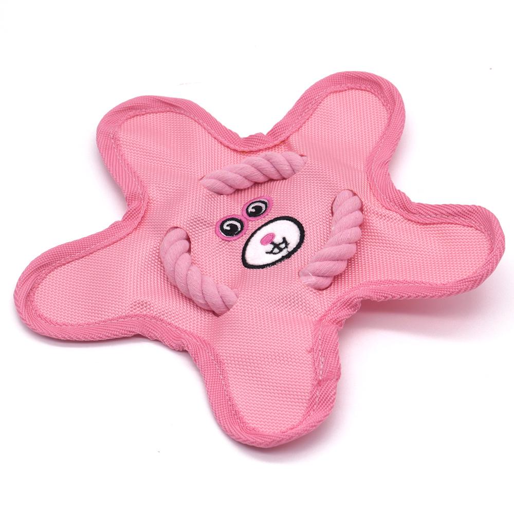 Durable Oxford Cloth Flying Disc: Bite-Resistant Squeaky Toy for Teething Dogs & Interactive Fetch - Perfect for Border Collies and Golden Retrievers