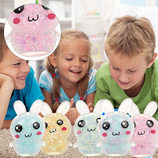 6Pcs Decompression Toy Easter Bunny Stress Relief Balls Fun Squeeze Bunny