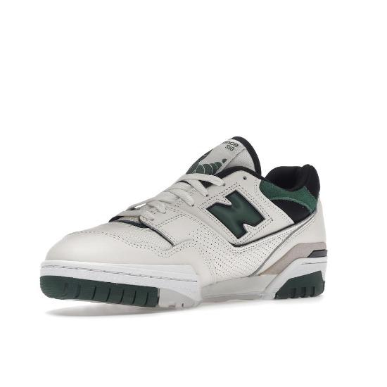 New Balance 550 Sea Salt Pine Green Unisex Sneakers White Black BB550VTC
