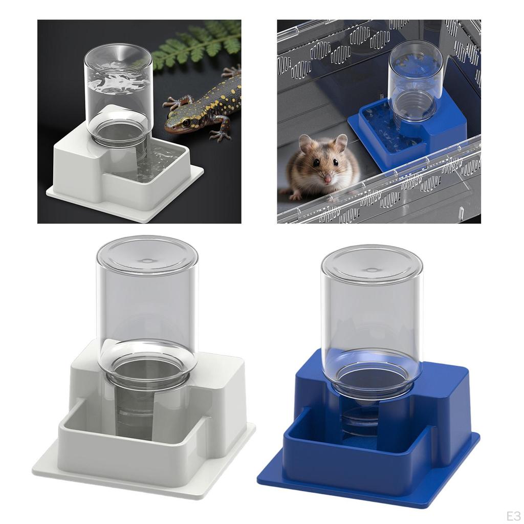 Aquarium Water Container with Automatic Drinking Mechanism and Bottle for Geckos Tortoise