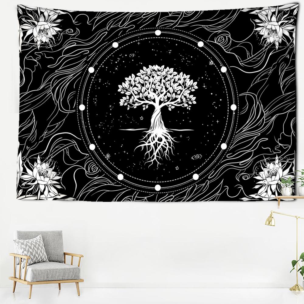 

Красочный Лепесток Древа Жизни Гобелен Настенный Психоделический Колдовство Хиппи Тапиз Богемный Гостиная Спальня Домашний Декор 95x70CM