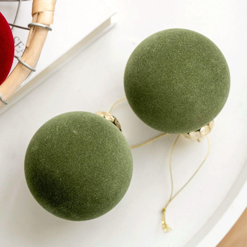 6pcs 8cm Christmas Hanging Balls Shatterproof Xmas Tree Hanging Ornament  Holiday Festive