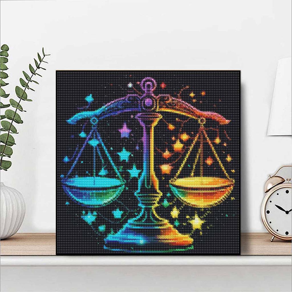Scales Diamond Diy Zodiac Painting Cross Stitch Kit Mosaic Art Diamond Painting Full Circle Diamond Home Decoration