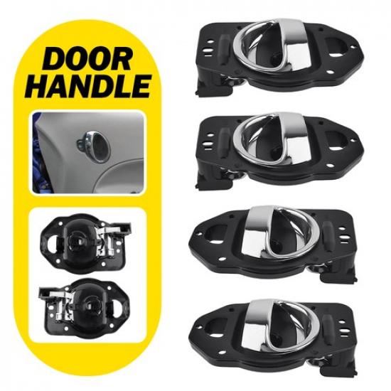 Black+Chrome Door Handle Interior For 2006-2011 Chevy Front Rear Left HHR Right
