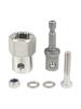 Trailer Drill Bit Adapter with 0.5-inch Sleeve-silver Short