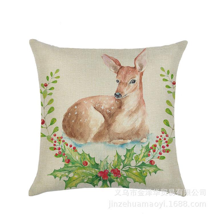 Watercolor Bunny Egg Easter Pillow Cover Nordic Office Sofa Polyester Cushion Cover Home Furnishings