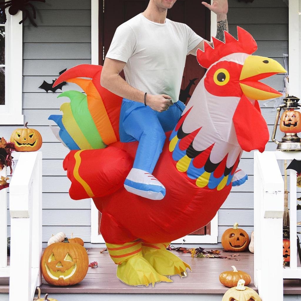 Inflatable Chicken Costume JUROSAICA Chicken Costume Adult