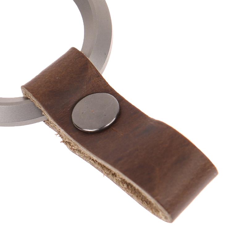 Titanium Alloy Leather Waist Belt Buckle Keychain Car Pendant Edc Outdoor Tool Men Women Luxury Accessories Gifts