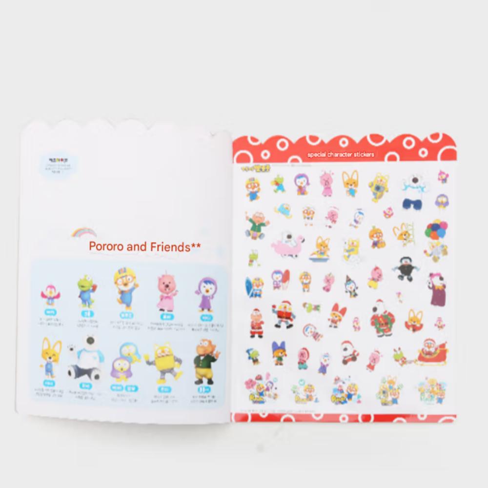 Pororo Sticker Playbook: Hangeul (Korean Alfabet)