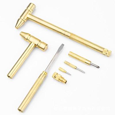 Multifunktionaler 5-in-1 Kupferbeschichteter Hammer mit eingebautem Schraubendreher