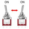 Heschen Miniature Toggle Switch MTS-202 ON-ON DPDT 6 Pin, 2A 250V, 5A 120V, with Waterproof Cap, Pack of 5