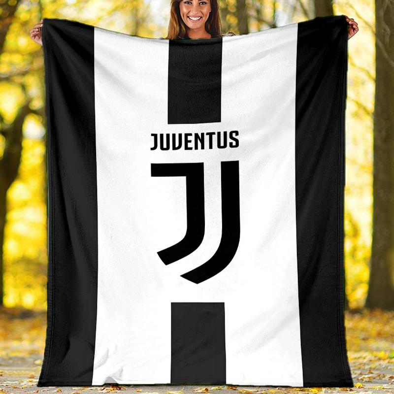 1pc Juventus Theme Blanket - Digital Print, Polyester, Cozy for All Seasons, Perfect for Outdoor, and Travel